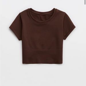 Aerie offline cropped work out tshirt